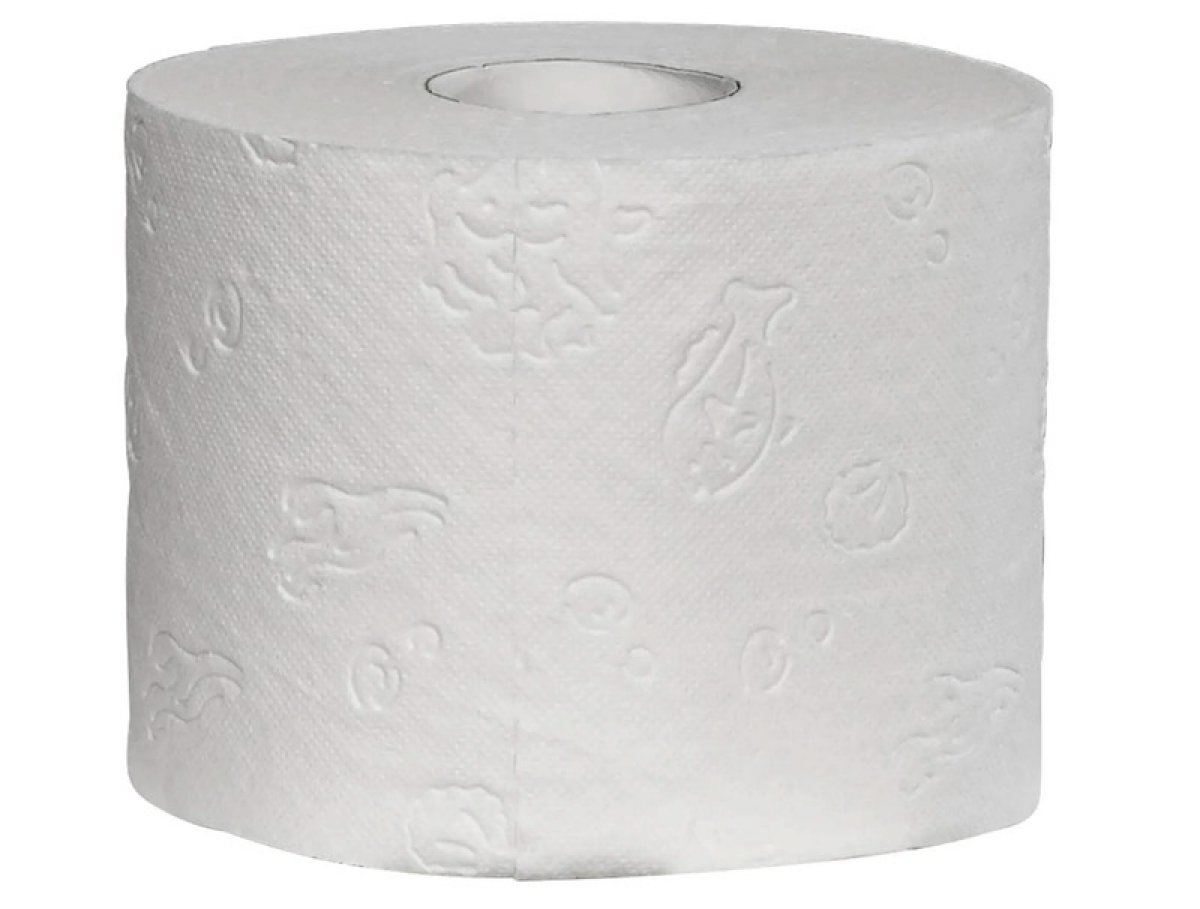 eine rolle toilettenpapier bess deluxe 4 lagig